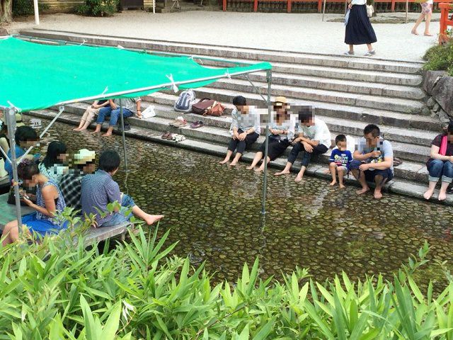 下鴨神社の水遊びスポット（京都府）