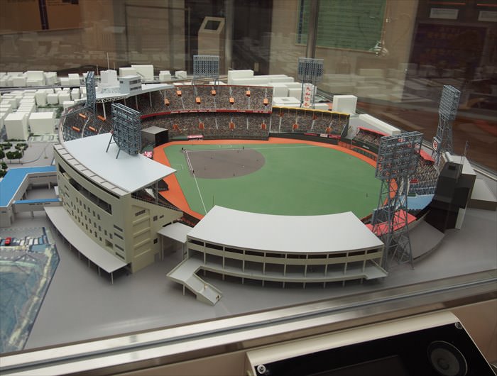 阪急西宮ギャラリーの阪急西宮球場の模型