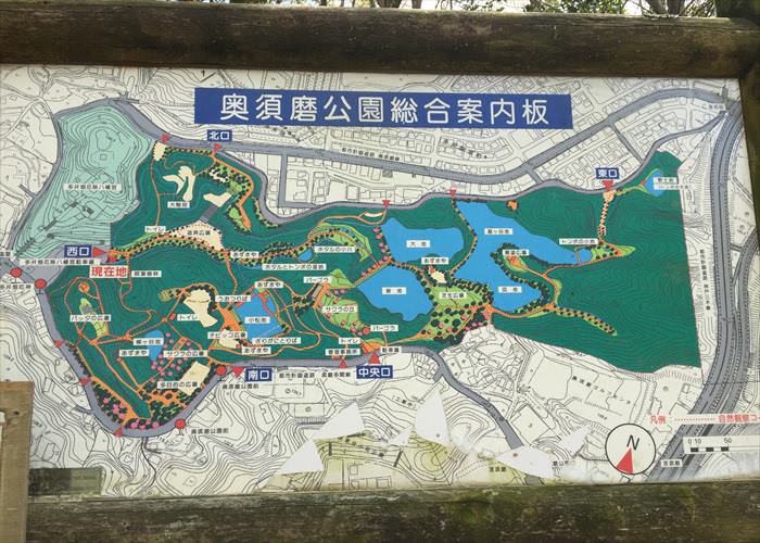 奥須磨公園の園内マップ