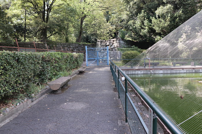 和歌山公園動物園のベンチ休憩所